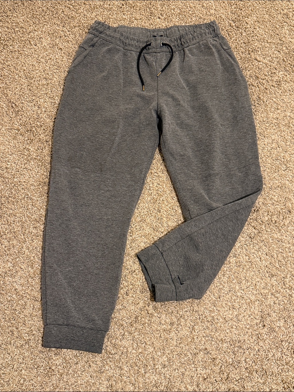 Members Mark Men's Gray Fleece Lounge Gym Active Jogger Sweatpants Elastic Waist